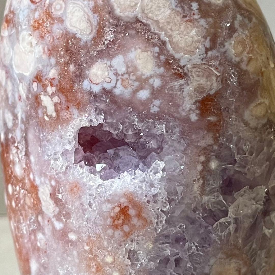 ピンクアメジスト　フラワーアゲート　共生　桜瑪瑙　フリーフォーム　天然石