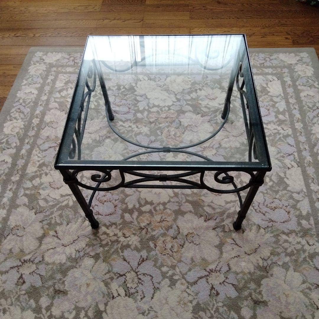 【貴重】ローラアシュレイ LAURA ASHLEYアイアン ガラス テーブル