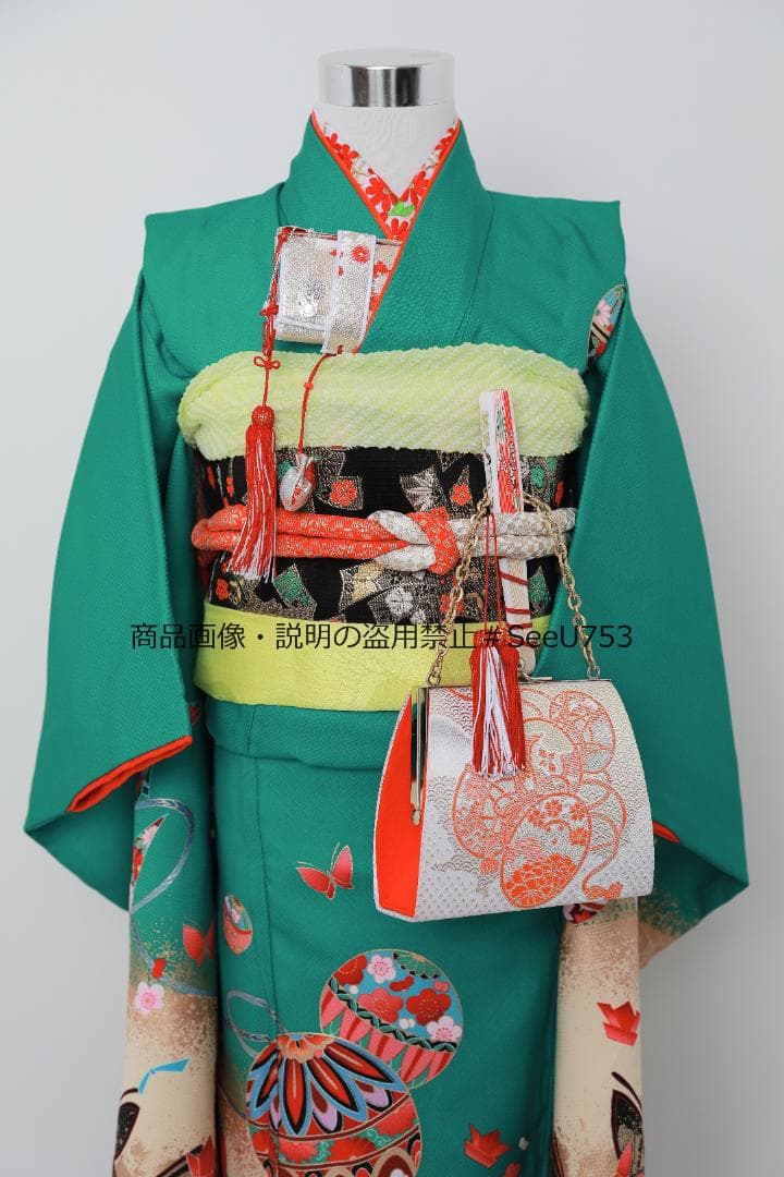 七五三　7歳　正絹　着物　セット　女の子 *a59