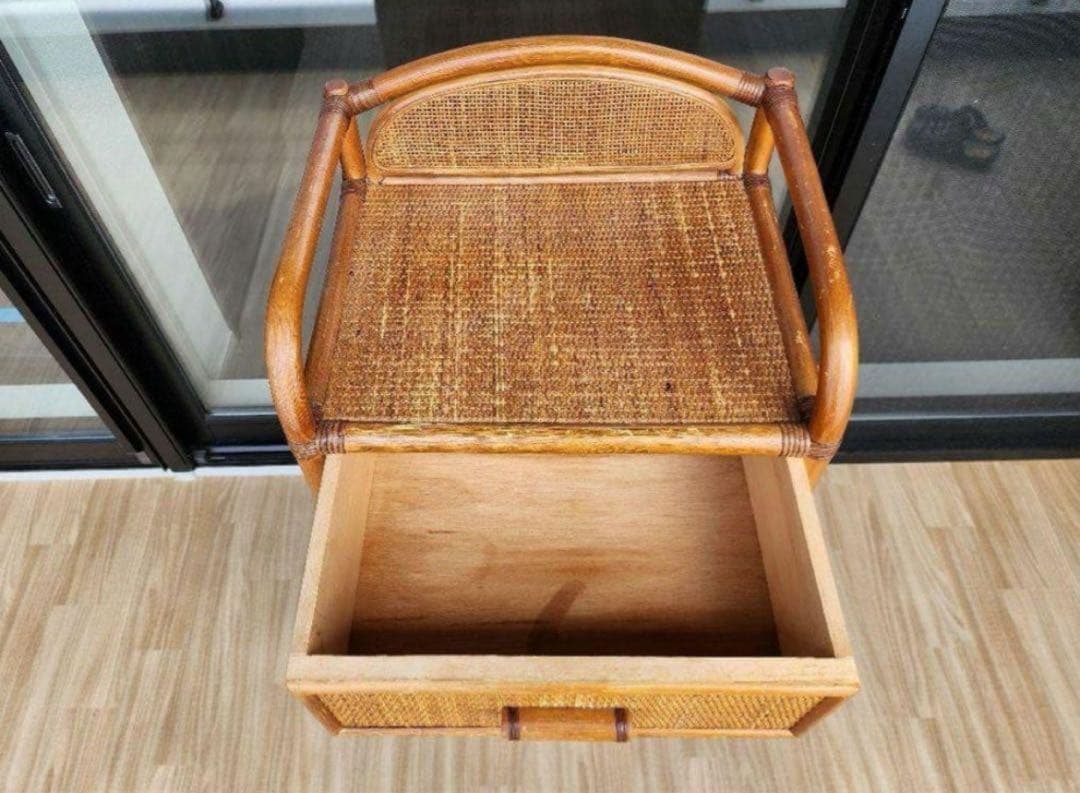 籐家具 ラタン チェスト 5段高さ108cm アジアンテイスト アンティーク