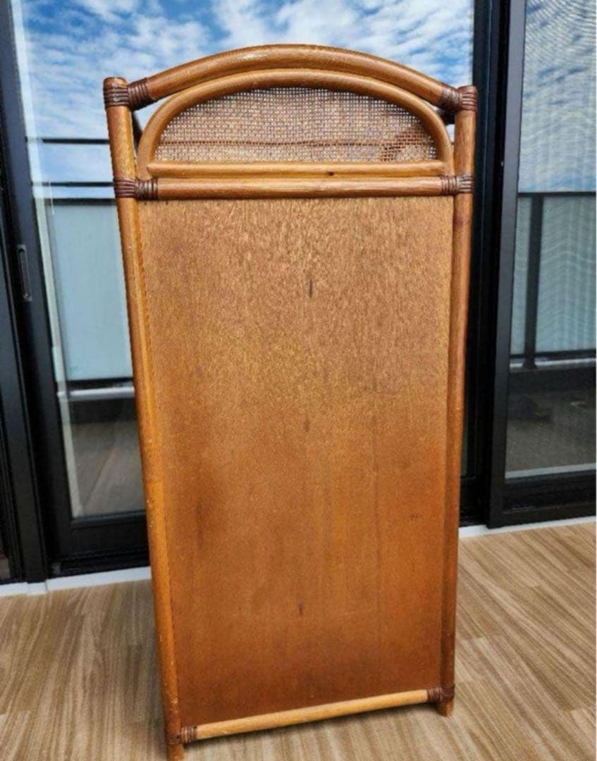 籐家具 ラタン チェスト 5段高さ108cm アジアンテイスト アンティーク