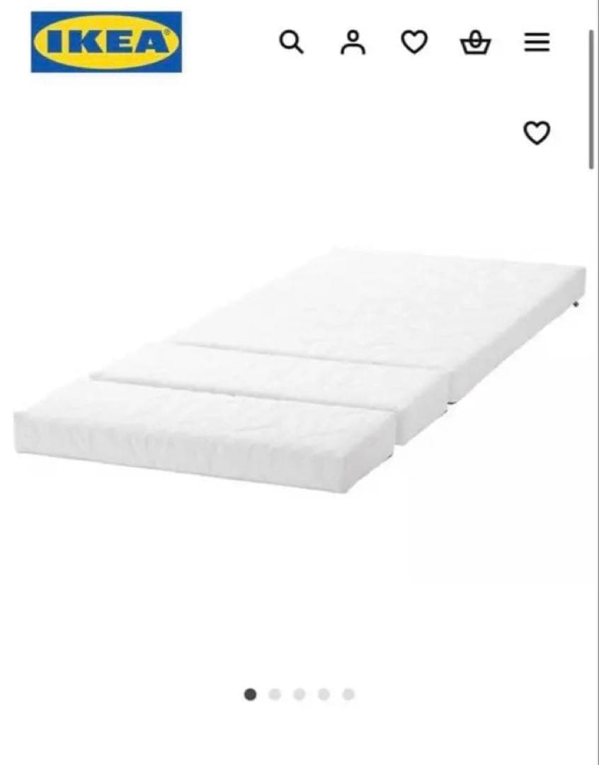 引き取り限定IKEA 伸長式ベッド マット・すのこ・カバー 一式セット