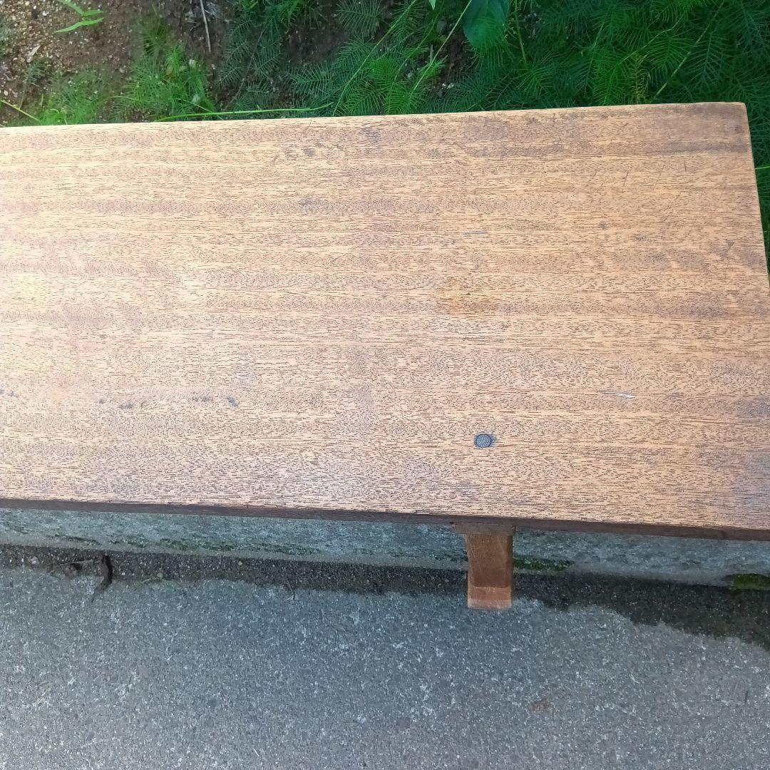 送料無　昭和のそろばん塾の文机 長机　木製シンプルテーブル