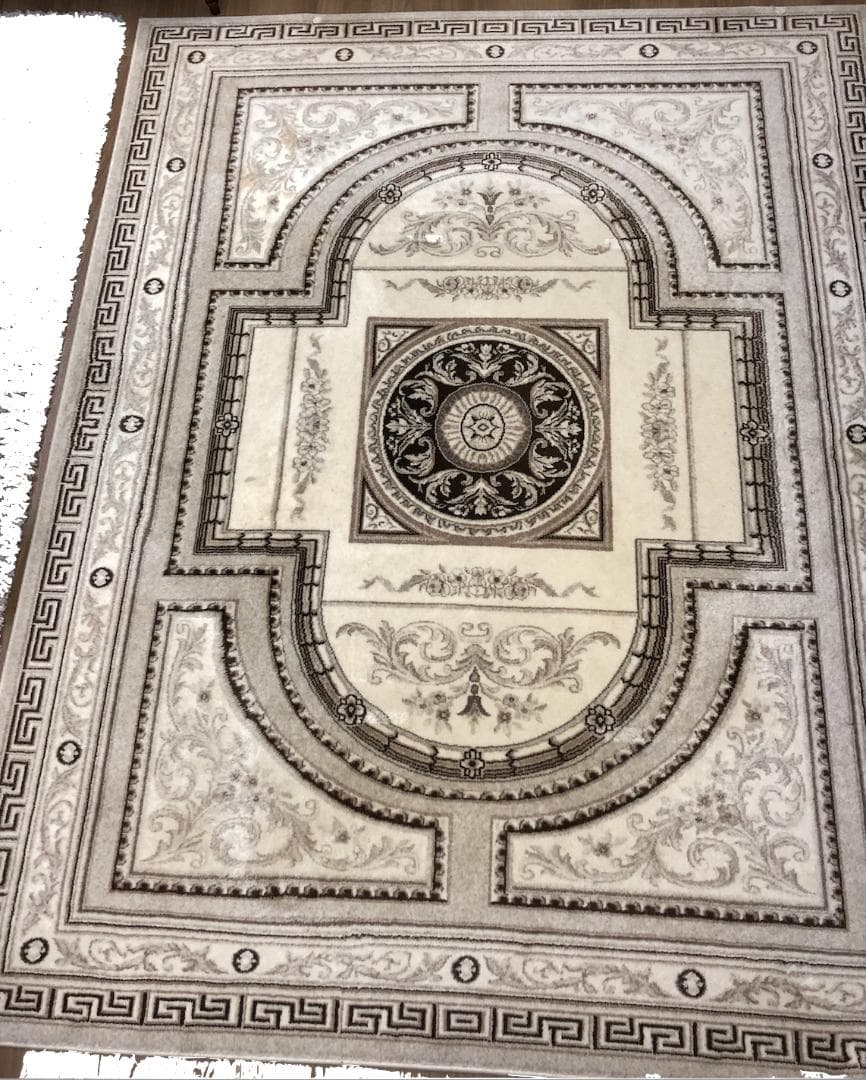 モンゴルの無染色純毛ラグ・カーペット 2.0m x 2.5m