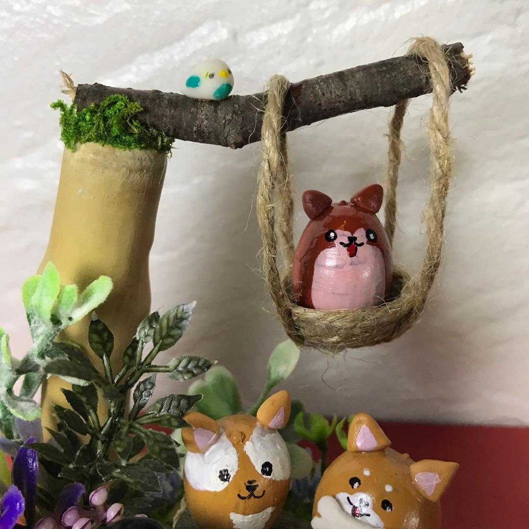 どんぐりアート❤︎仲良しワンちゃん❤︎オブジェ - メルカリ