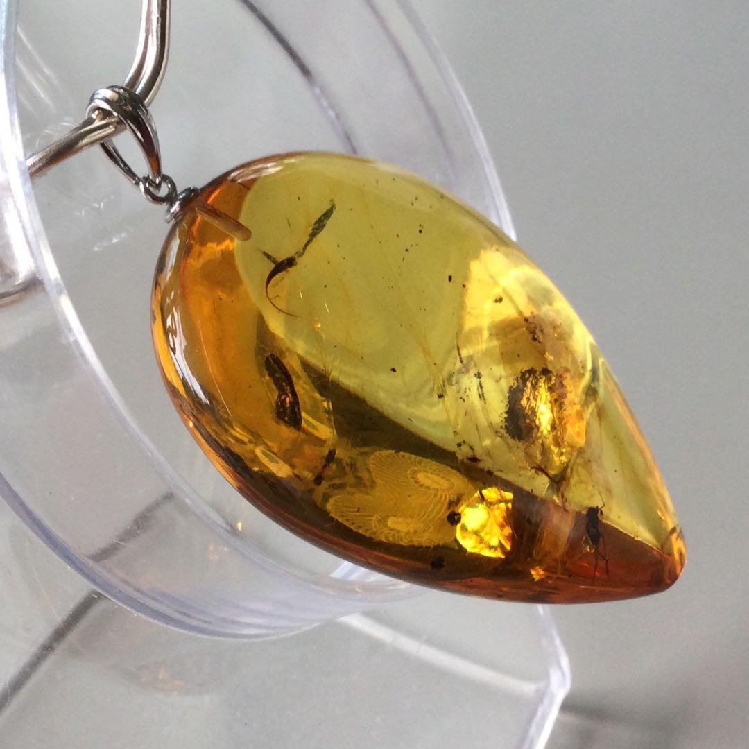 琥珀ペンダントトップ(虫入り)
