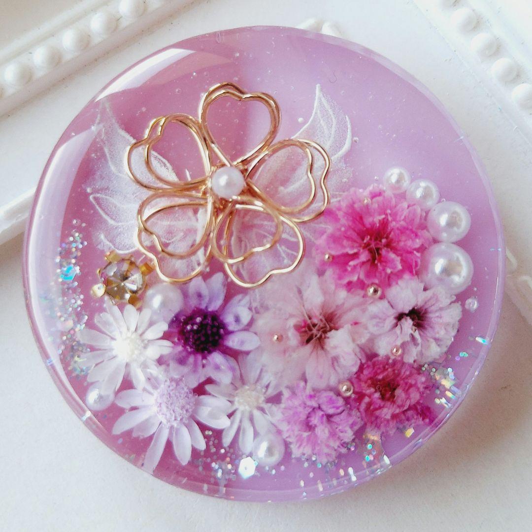 【1709】レジン　ヘアゴム　ポニーフック　ブロ―チ　ハンドメイド