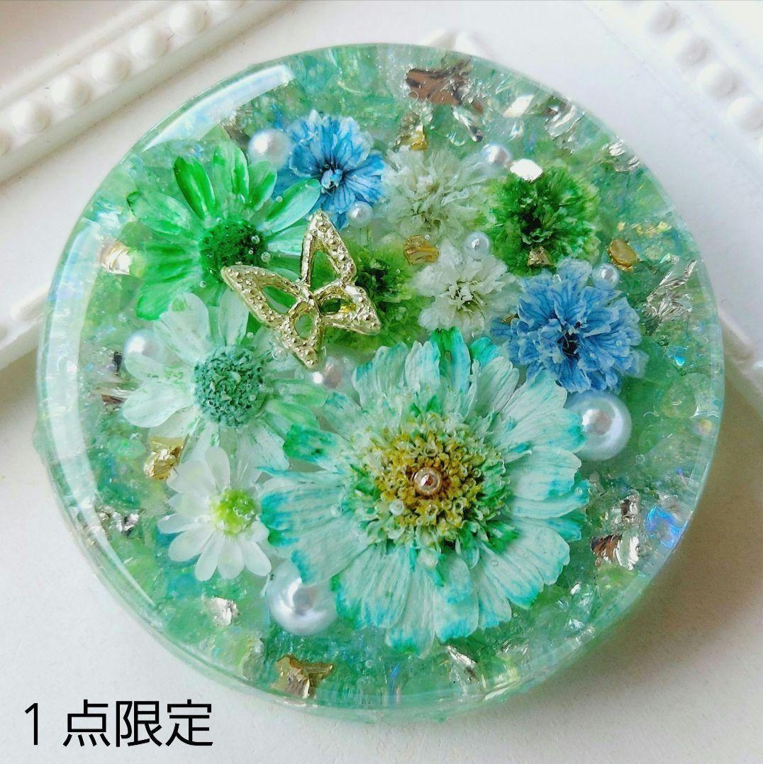 【1709】レジン　ヘアゴム　ポニーフック　ブロ―チ　ハンドメイド