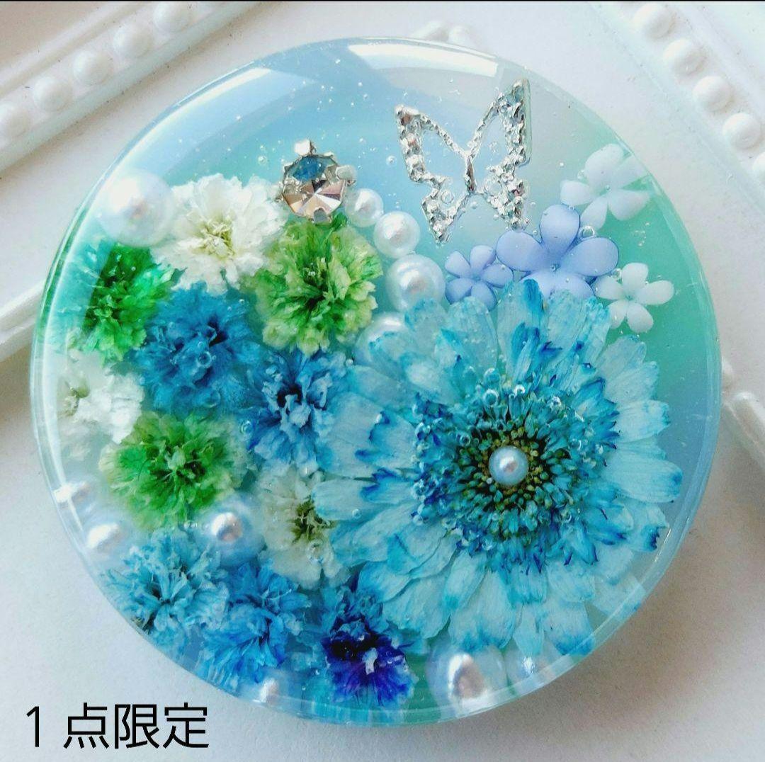 【1709】レジン　ヘアゴム　ポニーフック　ブロ―チ　ハンドメイド