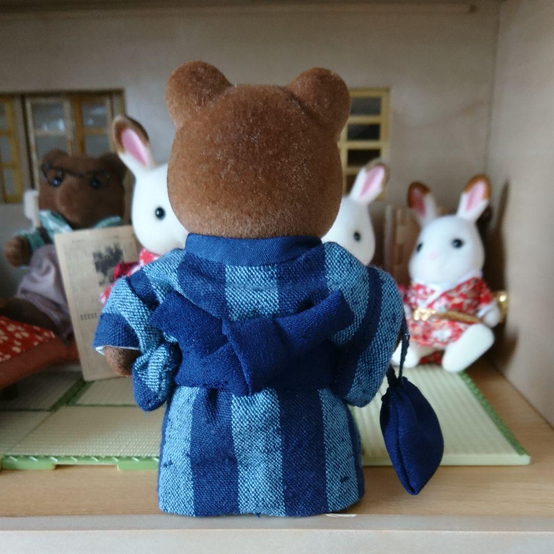シルバニアファミリー☆初期くまさんサイズの着物、巾着♪