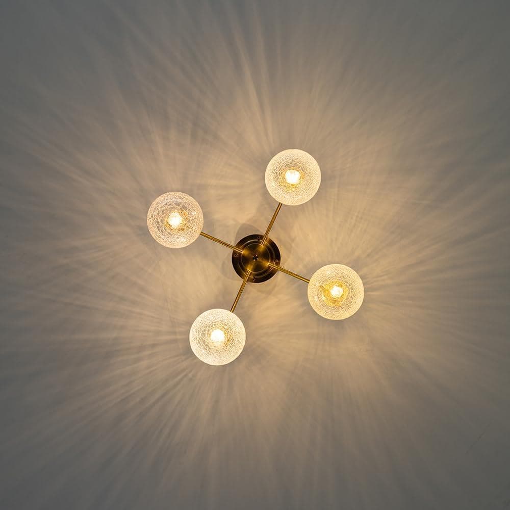 【開封・未使用】Chende シーリングライト 4灯 LED 北欧 真鍮 照明