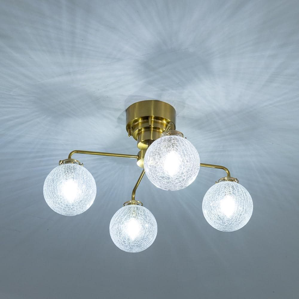 【開封・未使用】Chende シーリングライト 4灯 LED 北欧 真鍮 照明