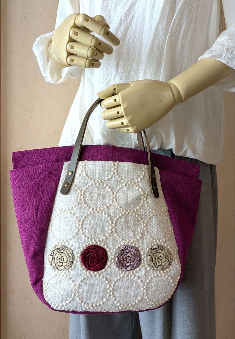 ハンドメイド トートバッグ　ミナペルホネン　タンバリン　pjc