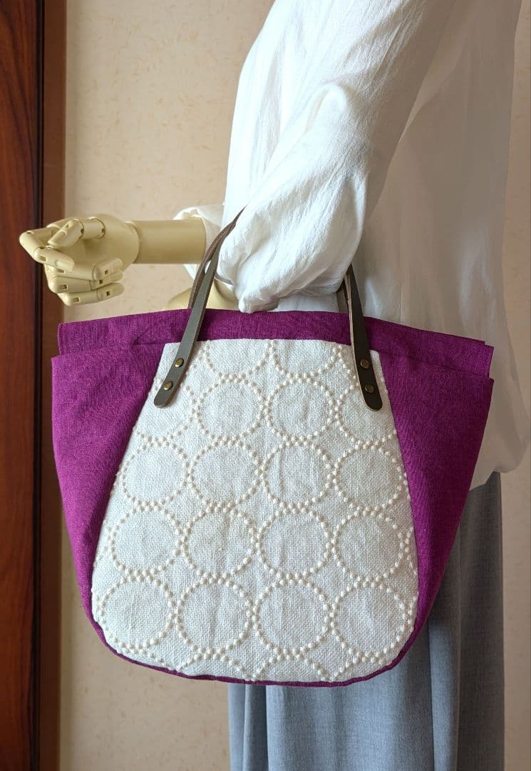ハンドメイド トートバッグ　ミナペルホネン　タンバリン　pjc