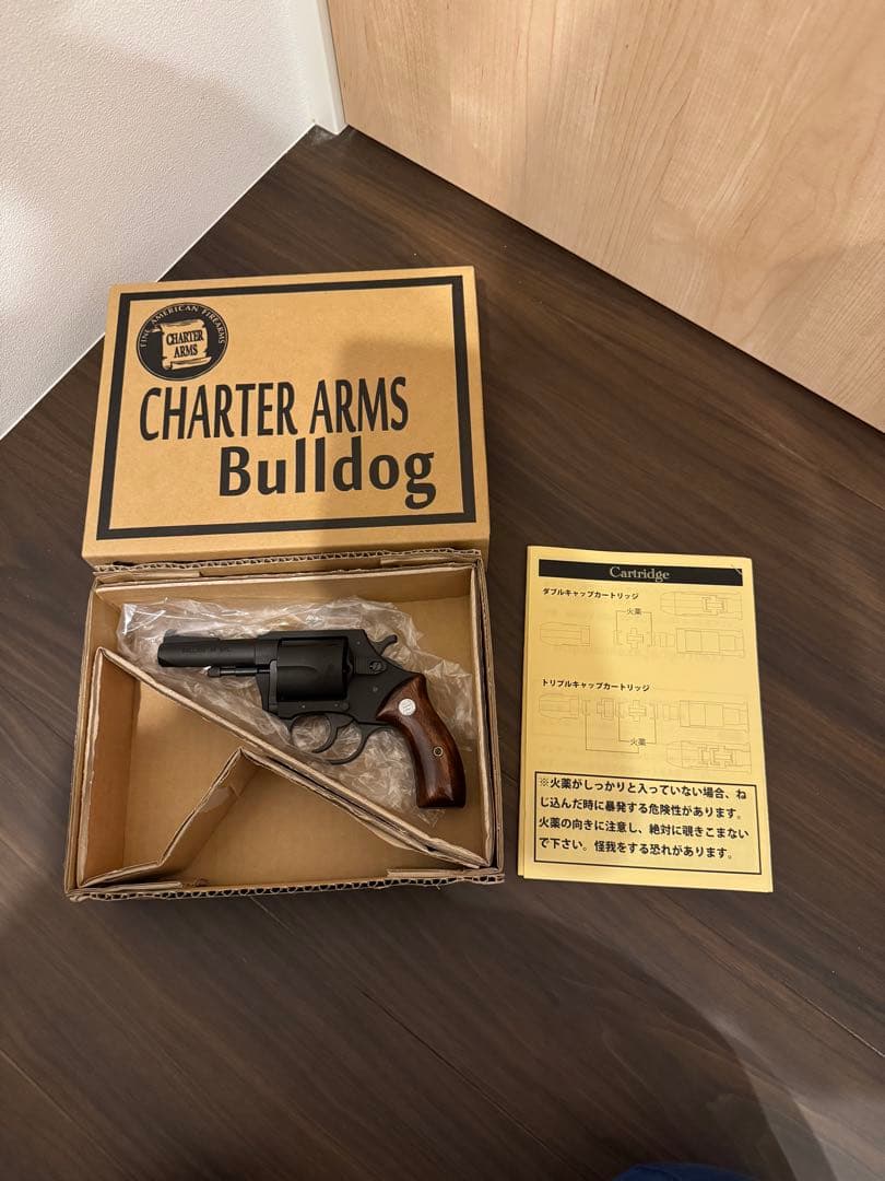 z12 モデルガン caw ブルドッグ　未発火　木製グリップ　SPG 送料無料 ほぼ新品 CAW MULE CHARTER ARMS BULLDOG HW チャーター