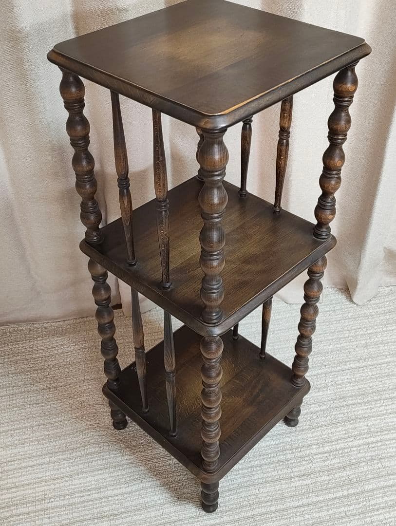 najico ナジコ ダークブラウン 3段木製ラック