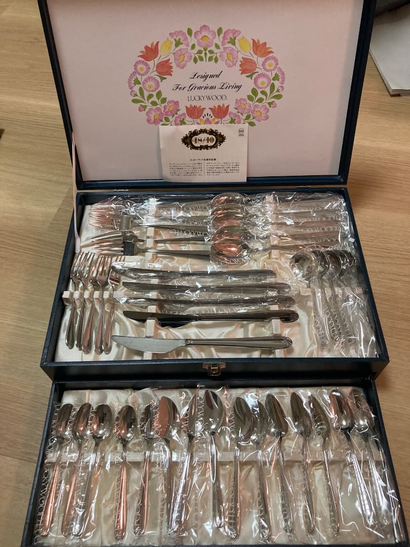 ラッキーウッド　カトラリー　マリエッタ　ディナーセット　40本セット　一部使用