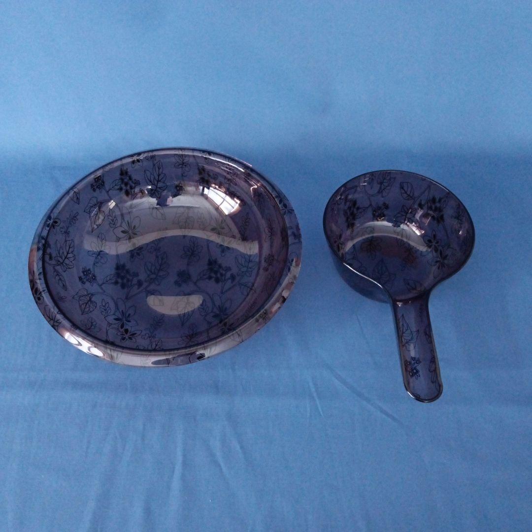 新品　アクリル　バスチェア　3点セット　クリアブラウン