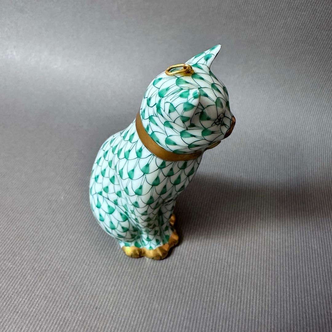 希少FIRST EDITION 初回生産　Herend フィギュリン　猫　置物
