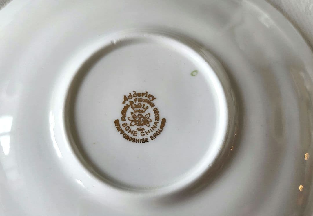 アダレイ ③ ピンク ローズ トリオ カップ プレート アンティーク