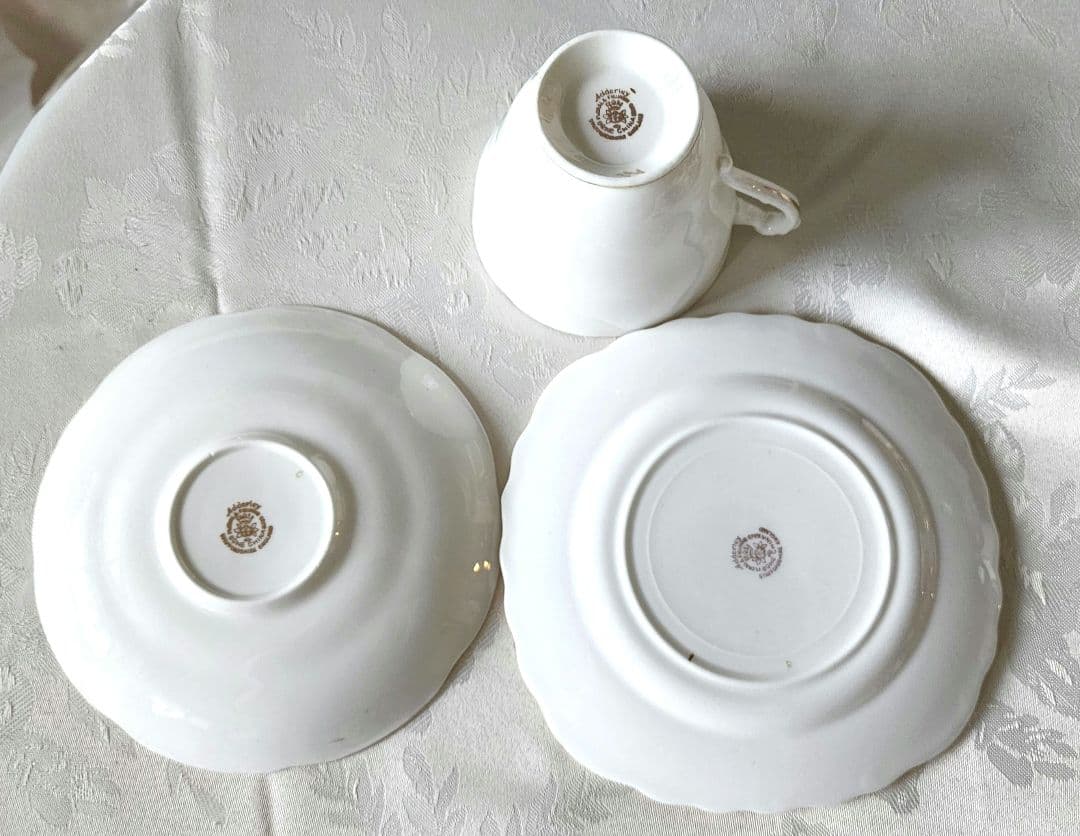 アダレイ ③ ピンク ローズ トリオ カップ プレート アンティーク