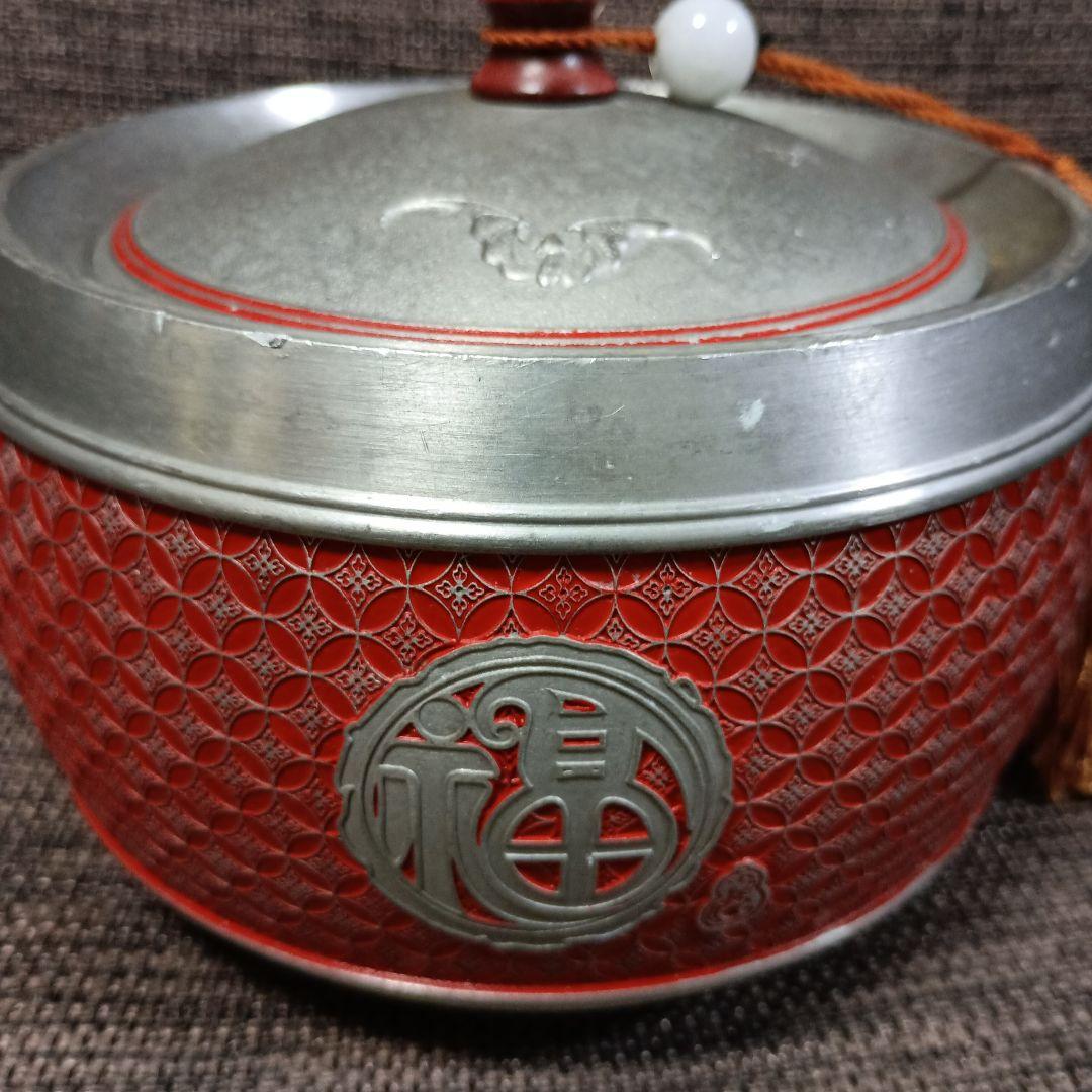 純錫製 1.3kg ティーキャディー 高級茶筒