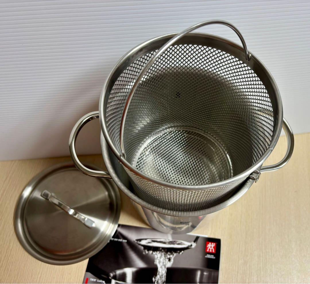 【未使用】ツヴィリング ステンレス深型ポット＋バスケット（4.5L）