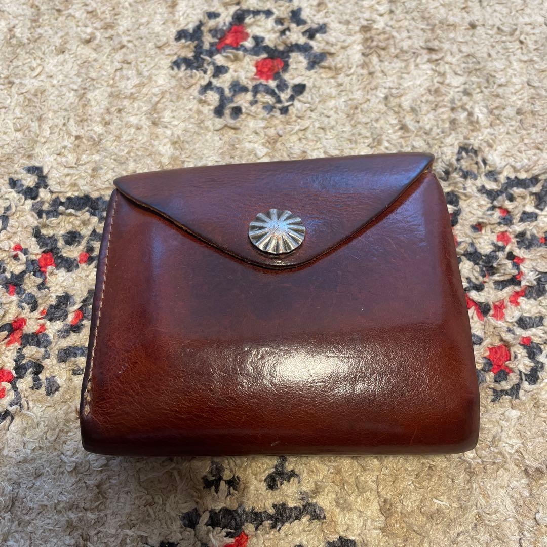 RRL ダブルアールエル レザーコンチョウォレット 二つ折り - メルカリ