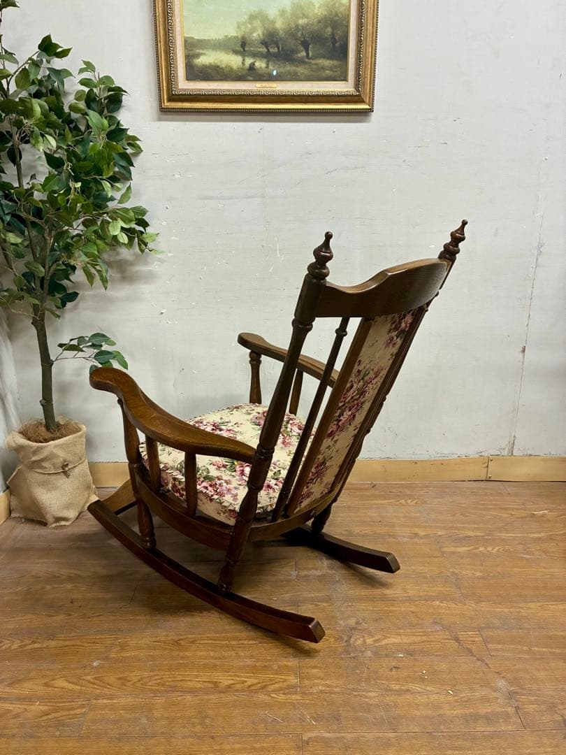 管435☆東洋ファニチャー☆昭和レトロ☆アンティーク☆ロッキングチェアー