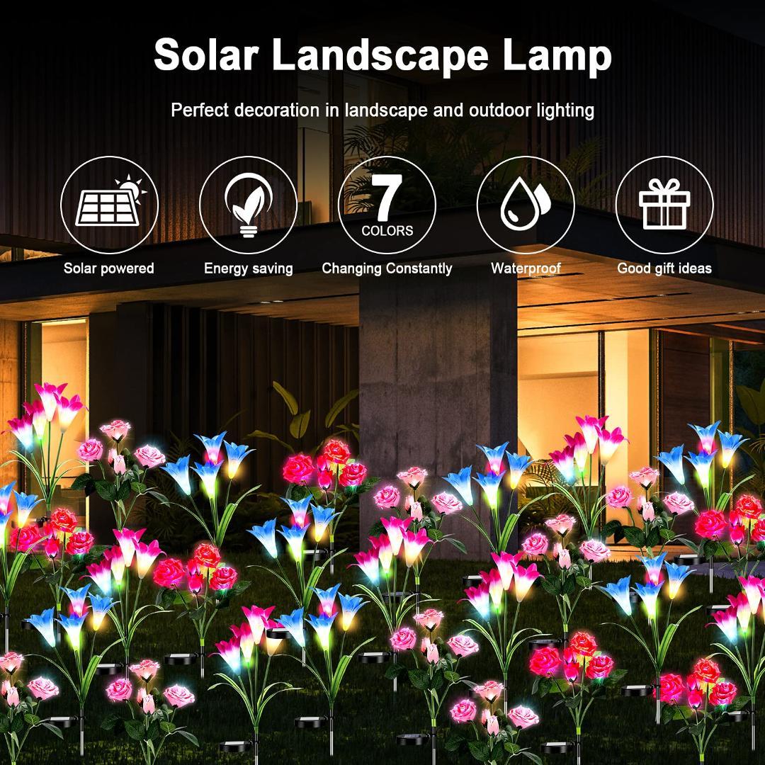 ガーデンライト 埋め込み式 防水 7色 太陽光パネル充電 屋外ソーラーライト