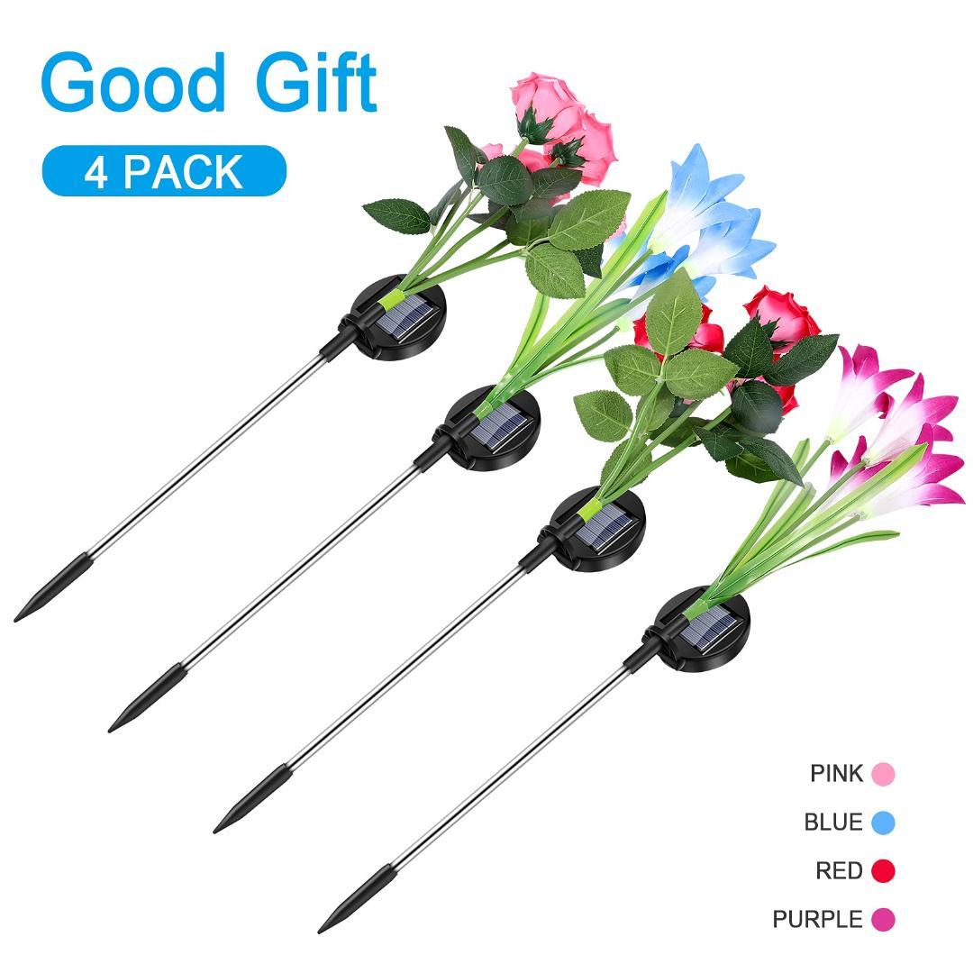 ガーデンライト 埋め込み式 防水 7色 太陽光パネル充電 屋外ソーラーライト