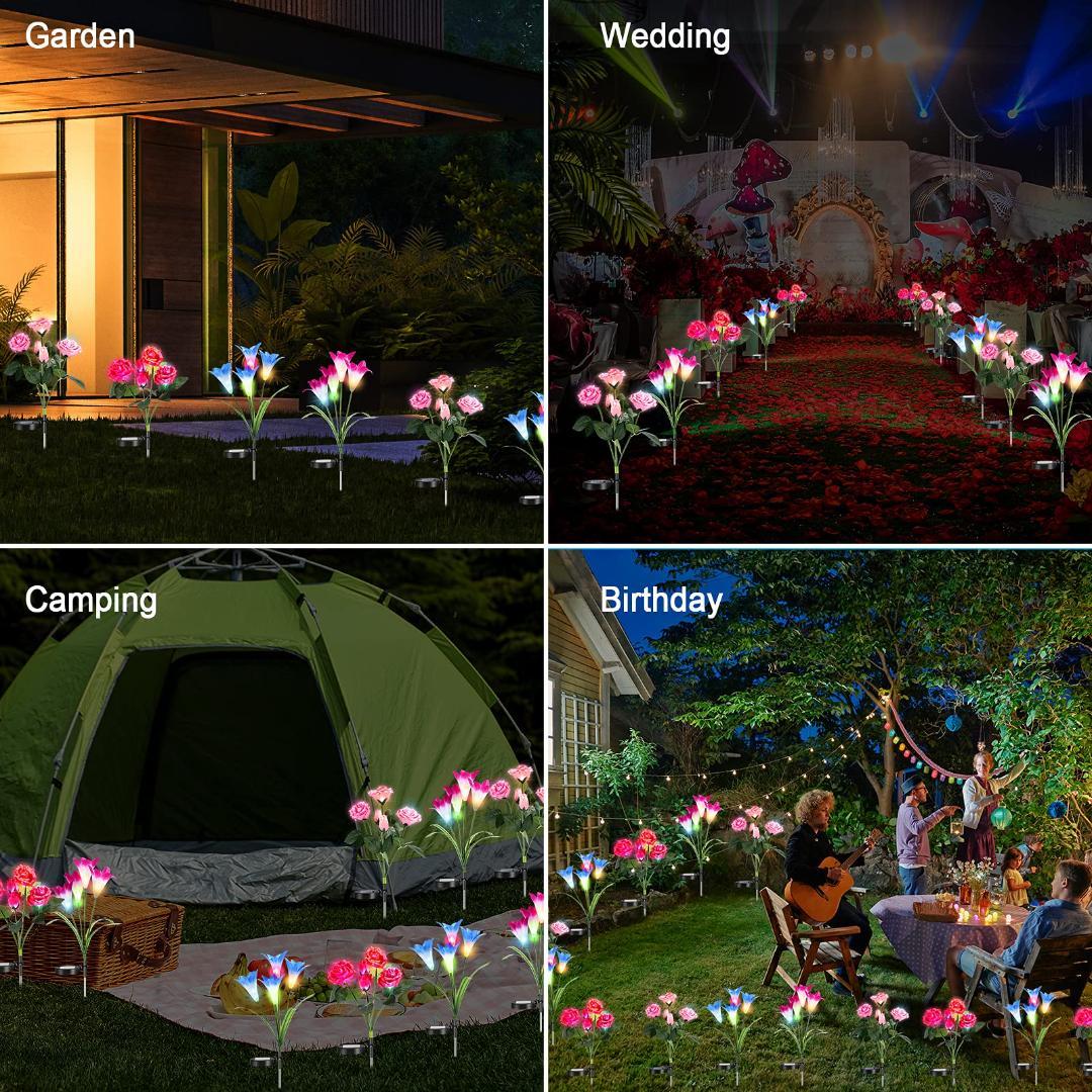 ガーデンライト 埋め込み式 防水 7色 太陽光パネル充電 屋外ソーラーライト