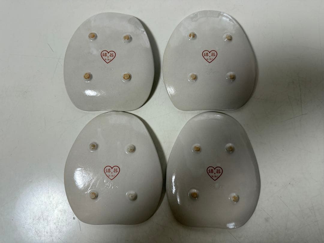 レア‼️ポーリッシュポタリー好きさんに ハリネズミお皿 4枚セット 三浦愛子さん作