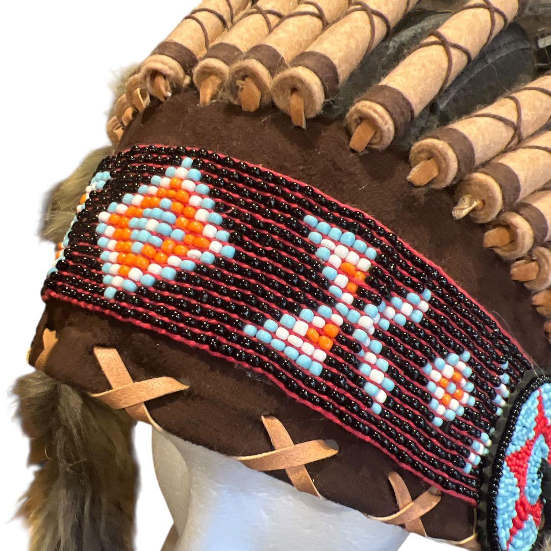 ネイティブ・アメリカン\"War Bonnet ウォーボンネット\" 羽根冠