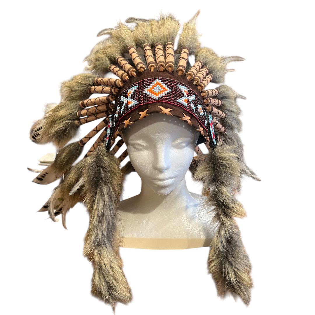 ネイティブ・アメリカン\"War Bonnet ウォーボンネット\" 羽根冠