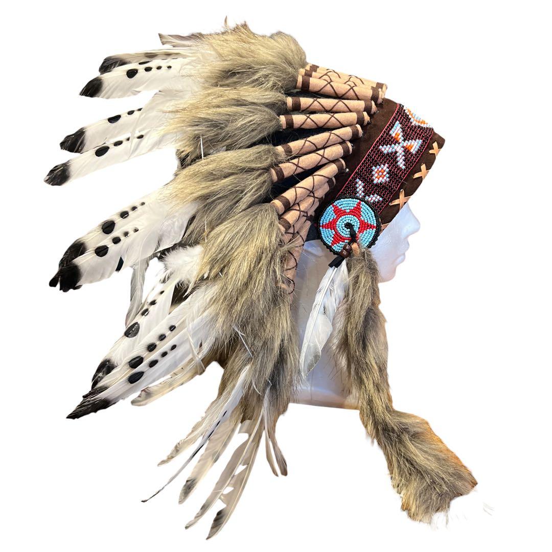 ネイティブ・アメリカン\"War Bonnet ウォーボンネット\" 羽根冠