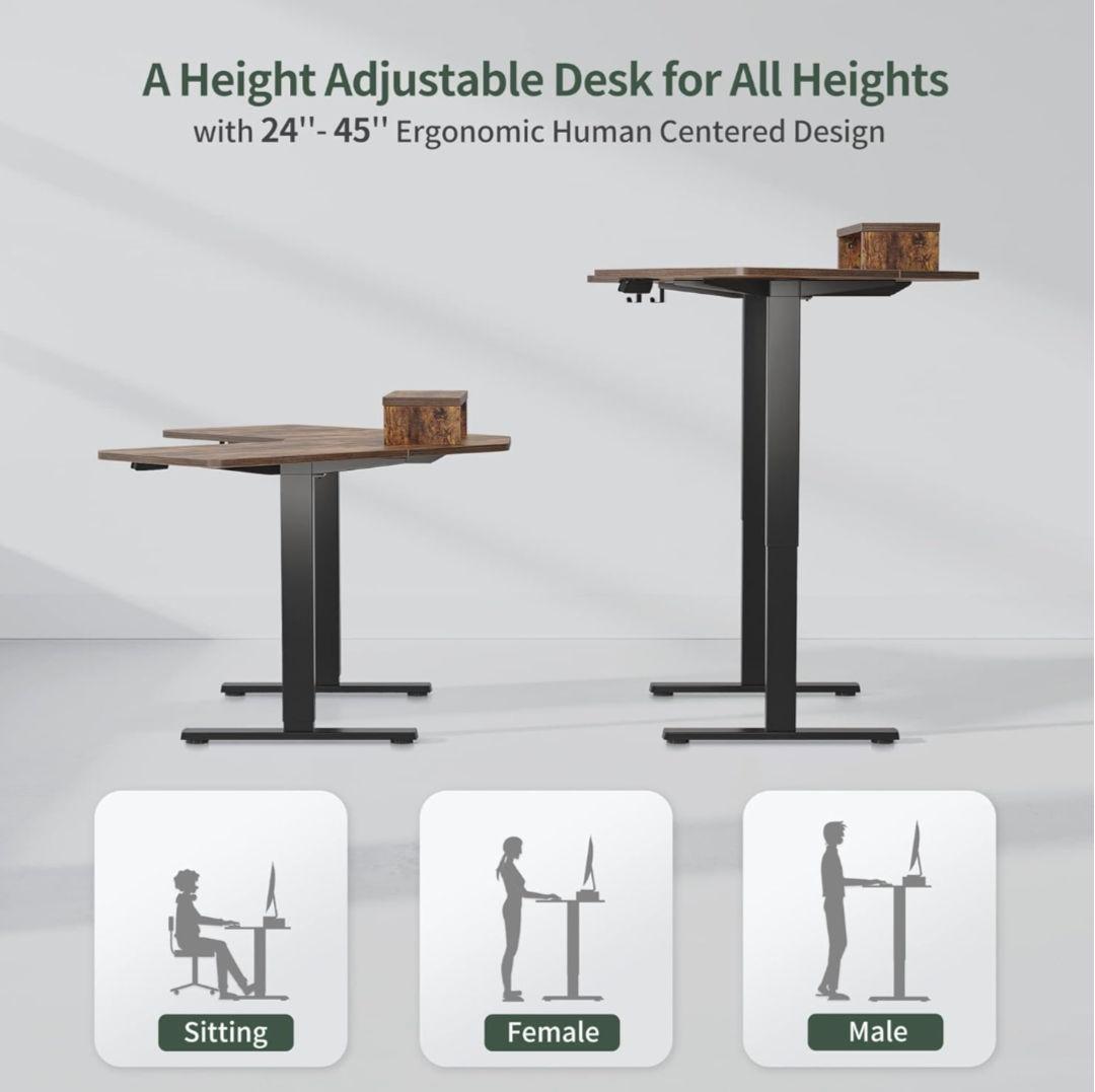 【処分価格 2/12まで】電動昇降デスク L字型