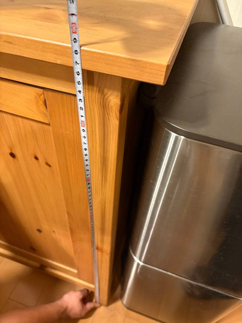 ナチュラルウッド 食器棚 引き出し付き