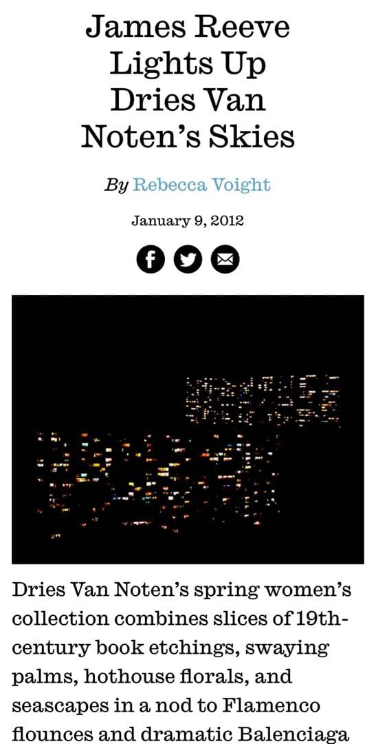 希少　dris van noten james reeve オリジナルプリント