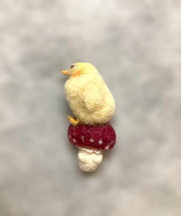 ひょことキノコのブローチ 　order制作