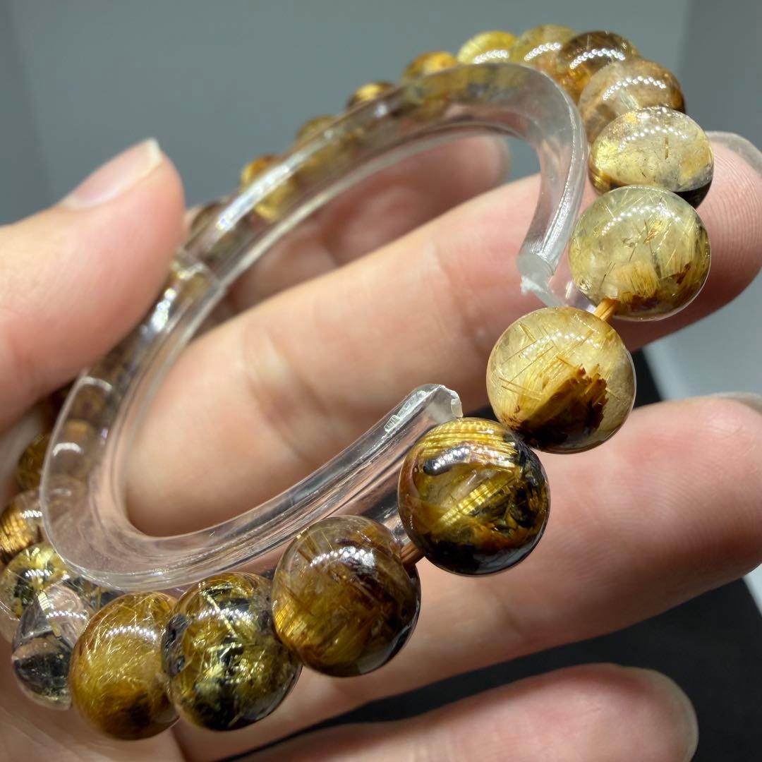 ■ハイクオリティz6804太陽放射ゴールド タイチン ルチル クォーツ 132■