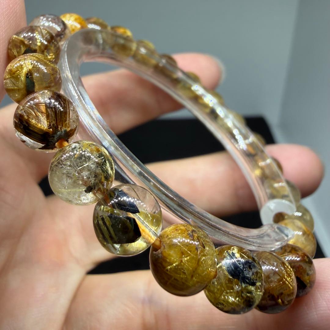 ■ハイクオリティz6804太陽放射ゴールド タイチン ルチル クォーツ 132■