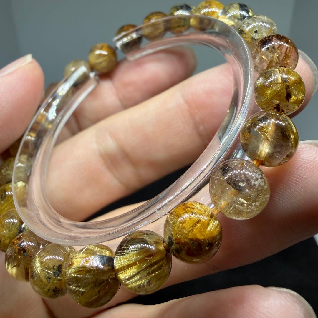 ■ハイクオリティz6804太陽放射ゴールド タイチン ルチル クォーツ 132■