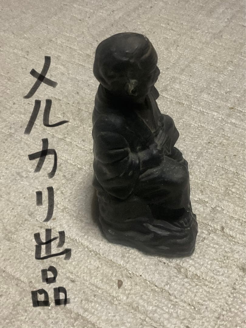 陶器製／清水の次郎長像。縁起物・歴史上人物。【箱無し　現状】