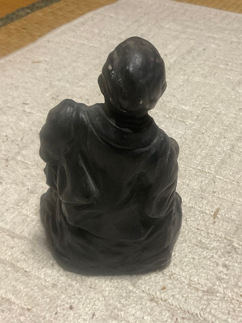 陶器製／清水の次郎長像。縁起物・歴史上人物。【箱無し　現状】