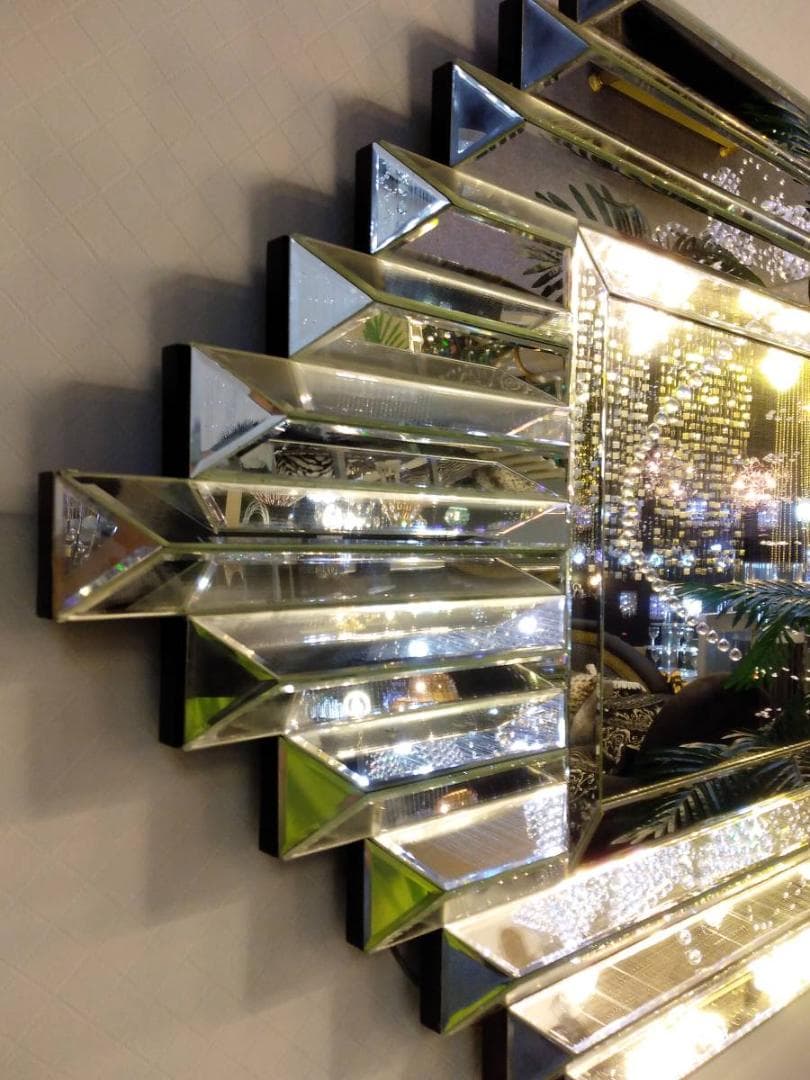 デザイン ウォールミラー 菱形 リビングスタジオ 鏡 クラシック 洋風