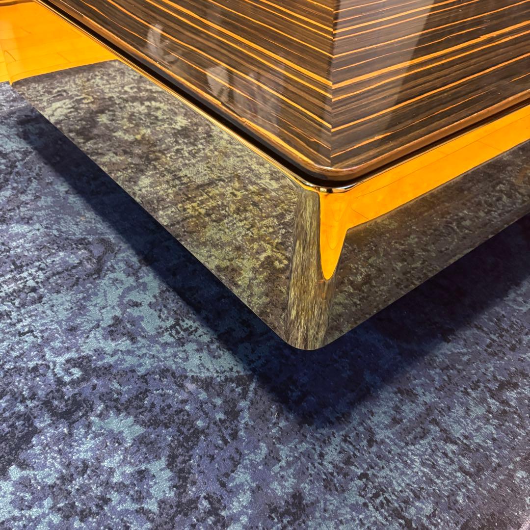 カレ kare コーヒーテーブル ボストン 80cm ゴールド ブラウン