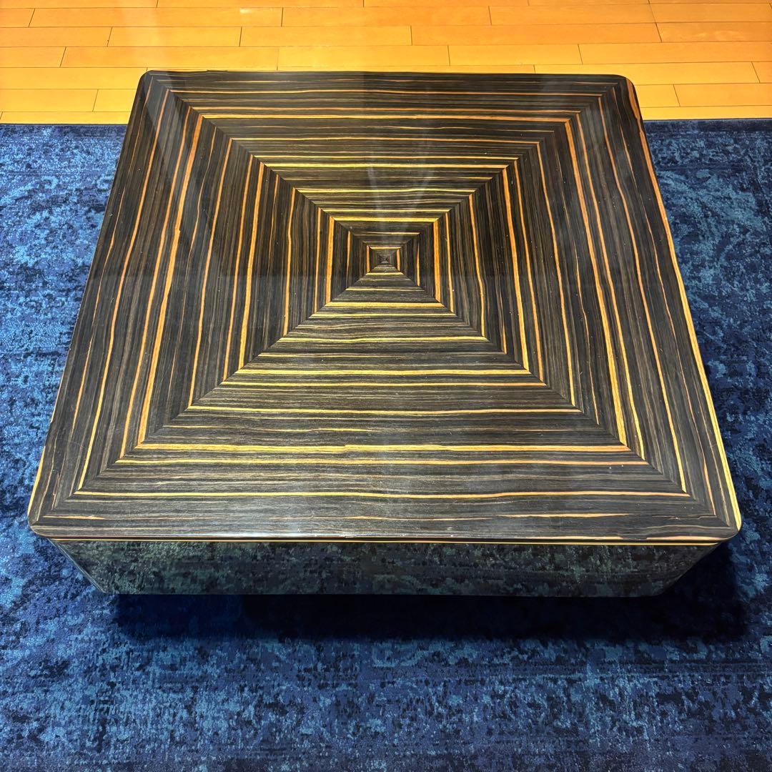 カレ kare コーヒーテーブル ボストン 80cm ゴールド ブラウン