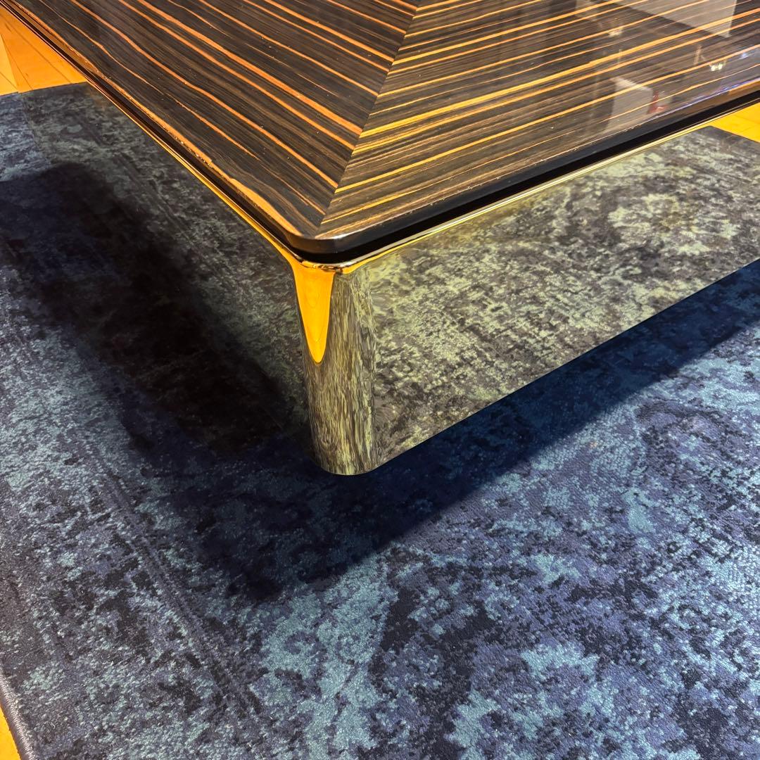 カレ kare コーヒーテーブル ボストン 80cm ゴールド ブラウン