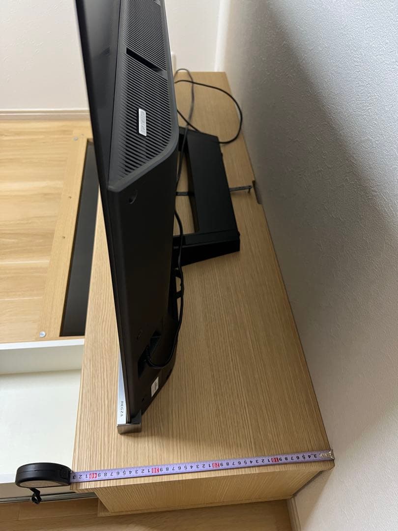 ニトリ　木製テレビ台 モダンデザイン 収納付き